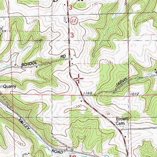 Topographic Map of Ash Maple Farm, WI
