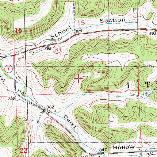 Topographic Map of Castle Rock Farm, WI