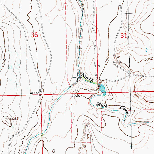 Topographic Map of North Mule Creek, CO