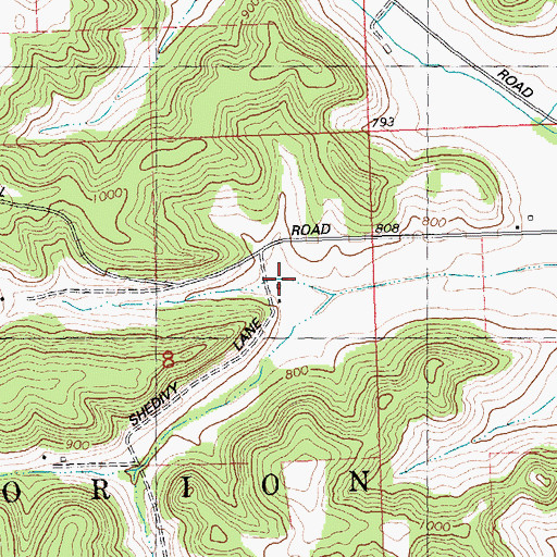 Topographic Map of Collins Dairy and Stock Farm, WI