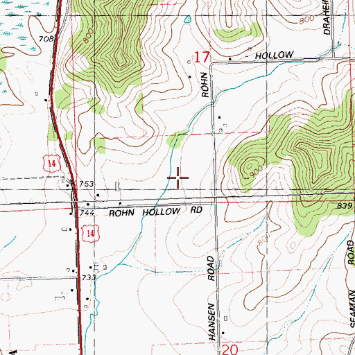 Topographic Map of Edgewood Farm, WI