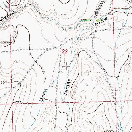 Topographic Map of Antelope Draw, CO