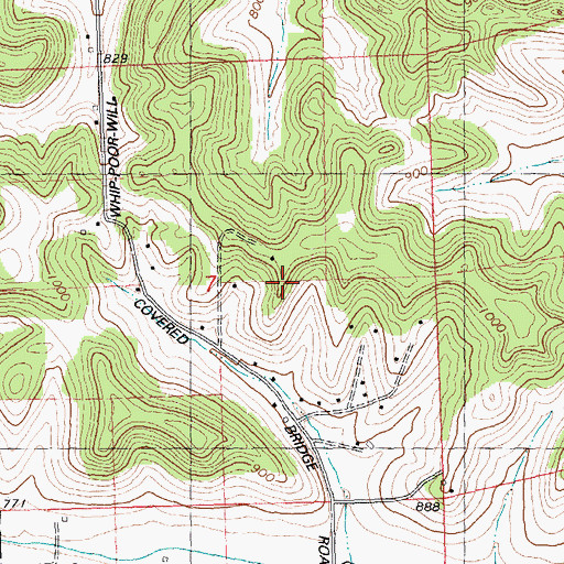 Topographic Map of Evergreen Place, WI