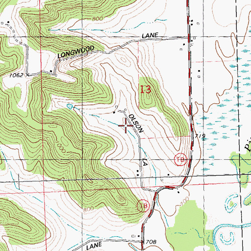 Topographic Map of Mapleton Stock and Grain Farm, WI