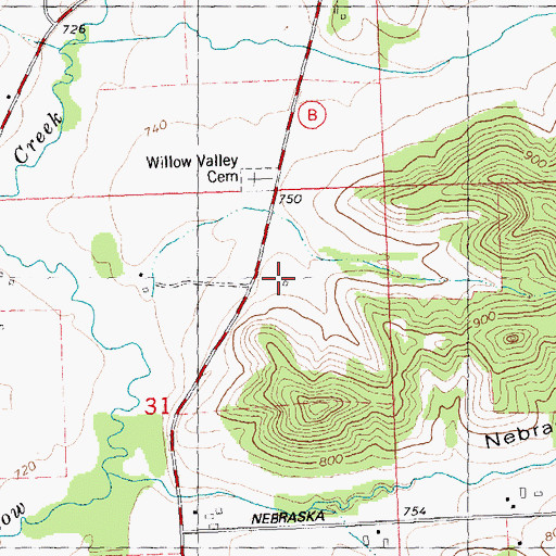 Topographic Map of Oakwood Stock Farm, WI