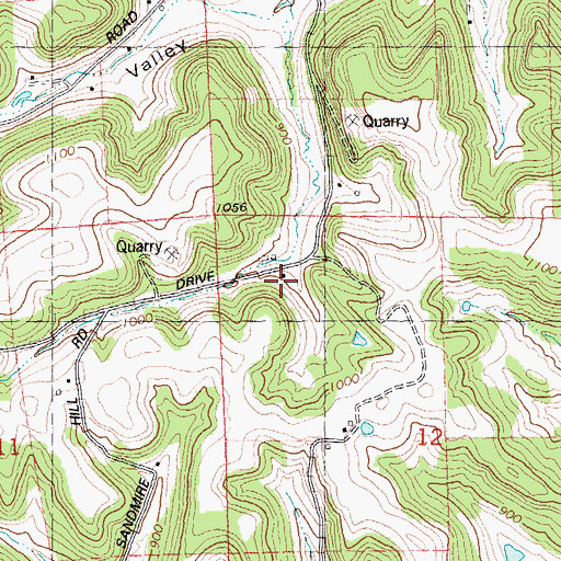 Topographic Map of Pleasant Valley Farm, WI