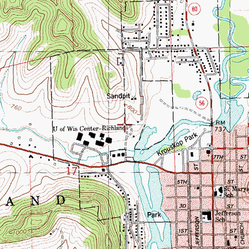 Topographic Map of City Side Farm (historical), WI