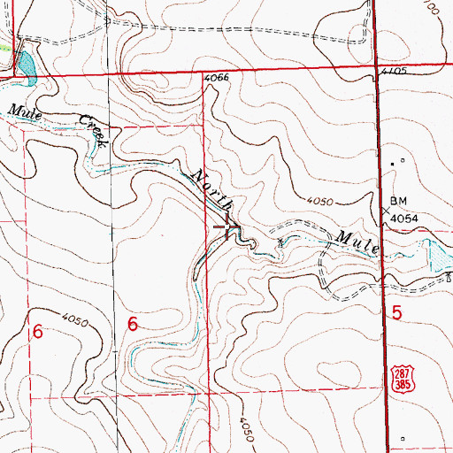 Topographic Map of South Mule Creek, CO