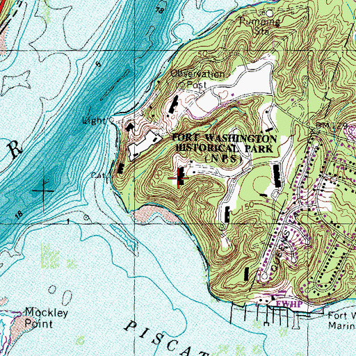 Topographic Map of Battery Emory (historical), MD