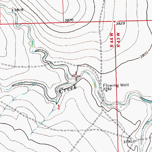 Topographic Map of Middle Plum Creek, CO