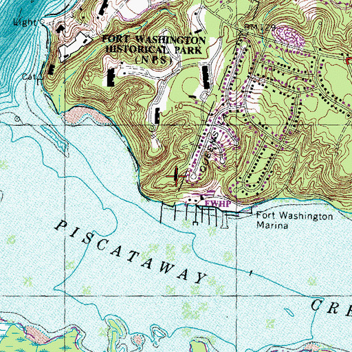 Topographic Map of Battery Wilkin (historical), MD