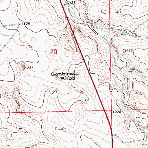 Topographic Map of Gobblers Knob, CO