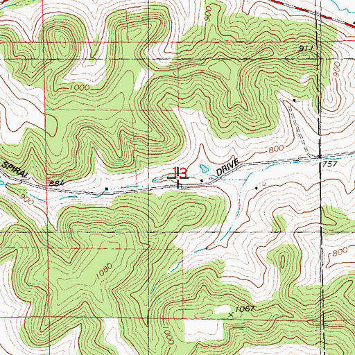 Topographic Map of South Willow Stock and Dairy Farm, WI