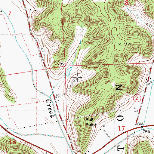 Topographic Map of Spring Brook Farm, WI