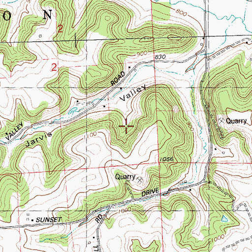 Topographic Map of Spring Brook Farm, WI