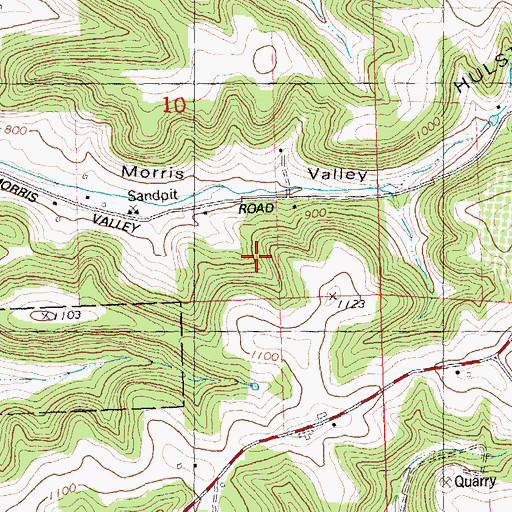 Topographic Map of Spring Brook Farm, WI