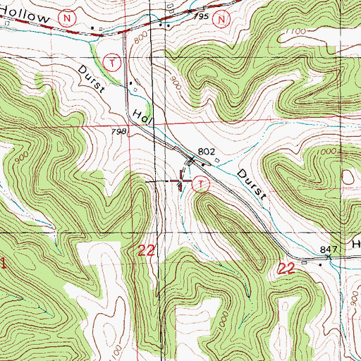 Topographic Map of Springdale Dairy Farm, WI