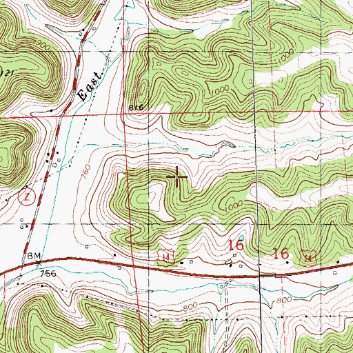 Topographic Map of Springdale Stock and Dairy Farm, WI