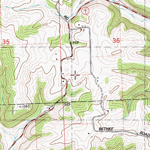 Topographic Map of Twin Springs Farm, WI