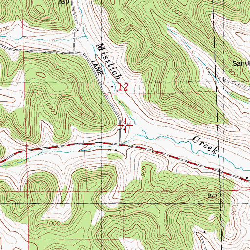 Topographic Map of West Willow Stock and Dairy Farm, WI