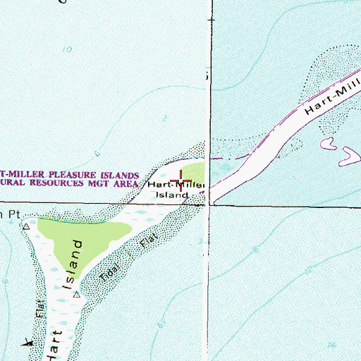 Topographic Map of Hart-Miller Island State Park, MD