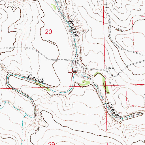 Topographic Map of North Butte Creek, CO