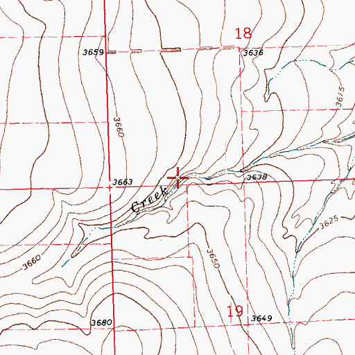Topographic Map of Dry Creek, CO