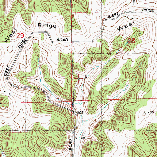Topographic Map of Willow Grove Farm, WI