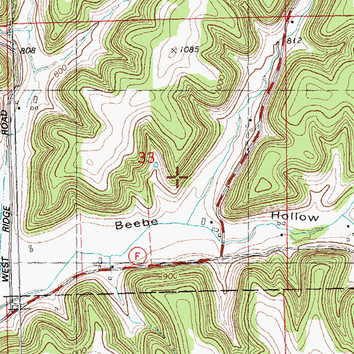 Topographic Map of Willow Spring Stock and Dairy Farm, WI