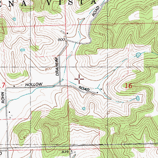 Topographic Map of Willow Springs Farm, WI