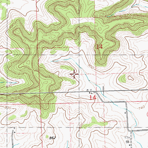 Topographic Map of Sunny Side Stock Farm, WI