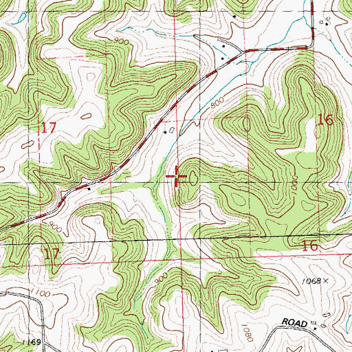 Topographic Map of Woodside Stock and Sheep Farm, WI