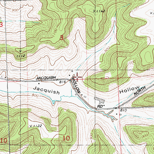 Topographic Map of Cold Spring Farm, WI