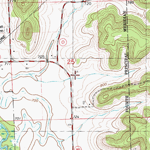 Topographic Map of Eckstein Stock and Grain Farm, WI