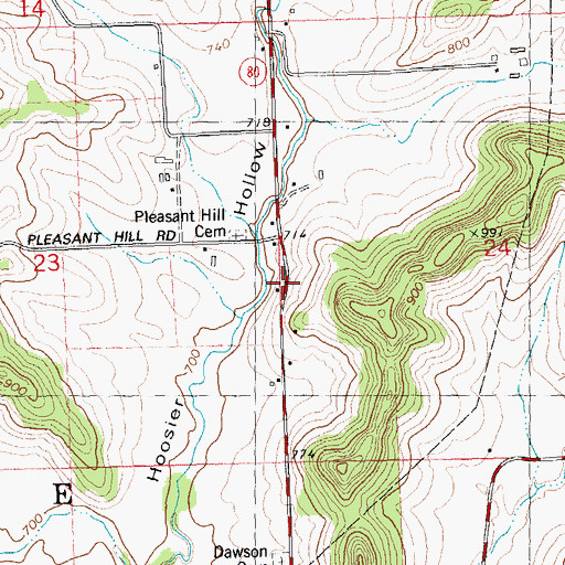 Topographic Map of Glendale Stock and Grain Farm, WI