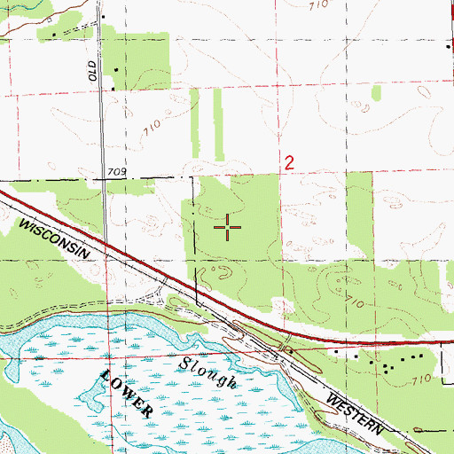 Topographic Map of Lees Dairy Farm, WI