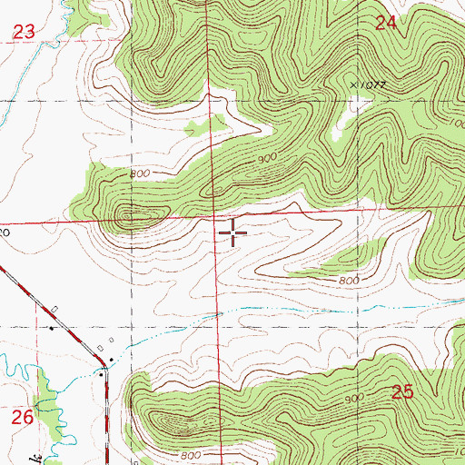 Topographic Map of Mayflower Dairy Farm, WI