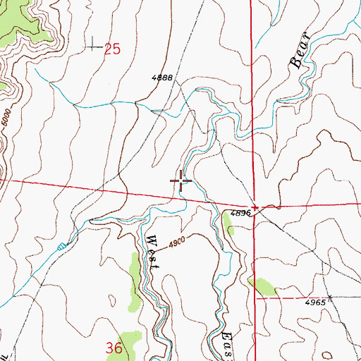 Topographic Map of West Bear Springs Arroyo, CO
