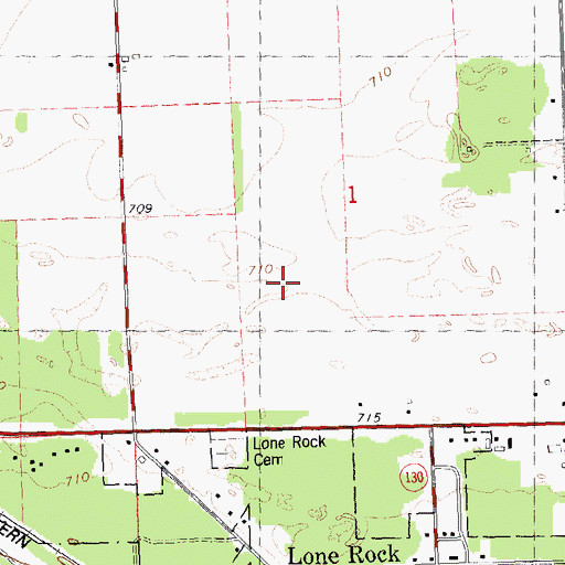 Topographic Map of Pine Park Farm, WI