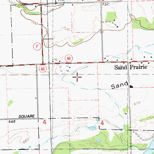 Topographic Map of Valley Farm, WI