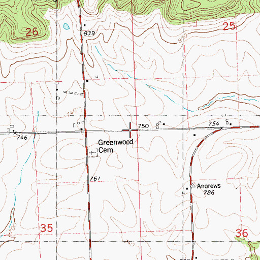 Topographic Map of School Number 4 (historical), WI