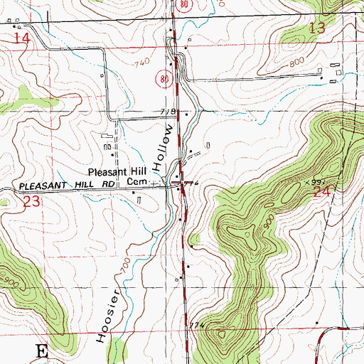 Topographic Map of School Number 5 (historical), WI