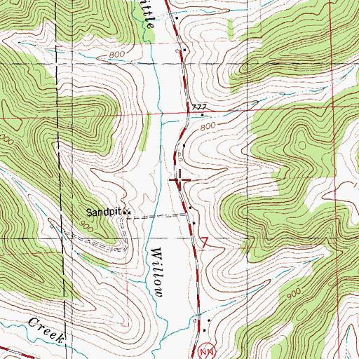 Topographic Map of School Number 5 (historical), WI