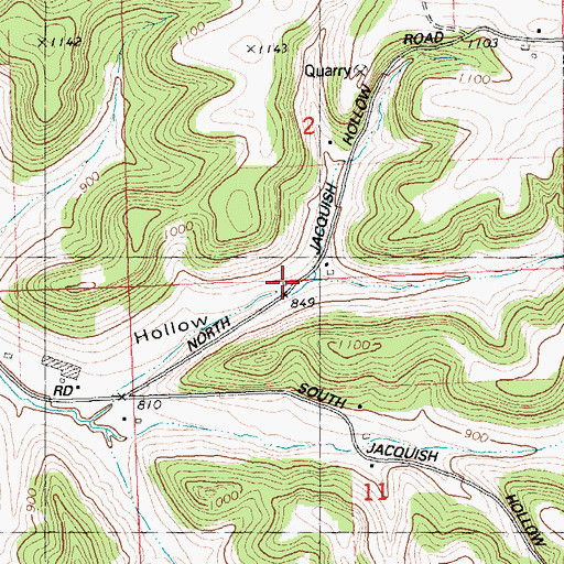 Topographic Map of School Number 12 (historical), WI