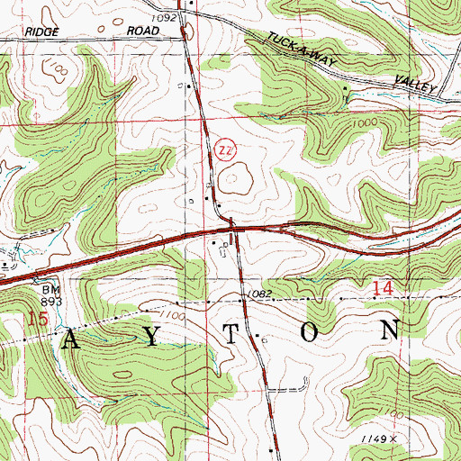 Topographic Map of Ashford (historical), WI