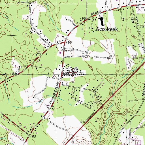 Topographic Map of Schuyler Hills, MD