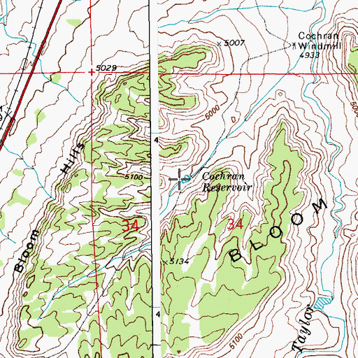 Topographic Map of Cochran Reservoir, CO