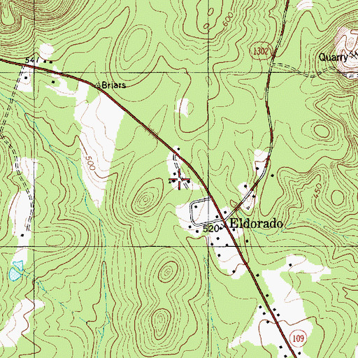 Topographic Map of Eldorado Baptist Church, NC