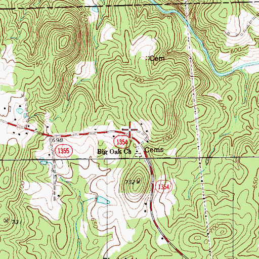 Topographic Map of Black Ankle, NC