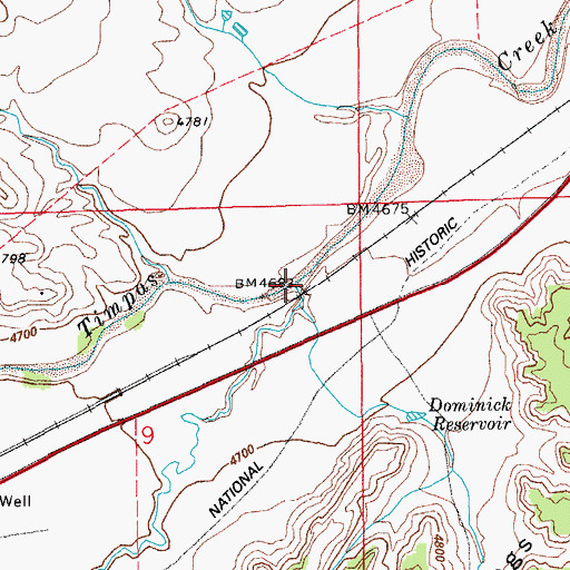 Topographic Map of Iron Springs Arroyo, CO